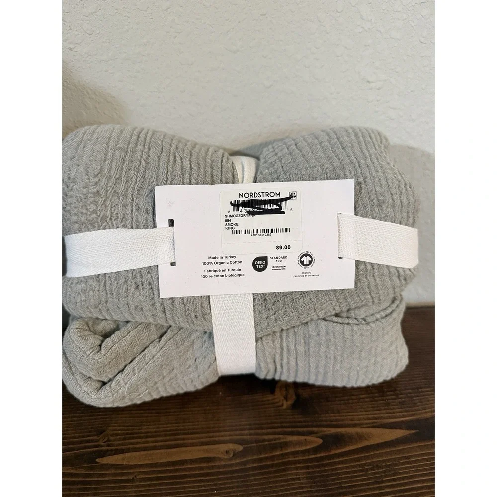 PARACHUTE‎ Organic Cloud Cotton Pillow Sham Set Of 2 King Smoke Gray